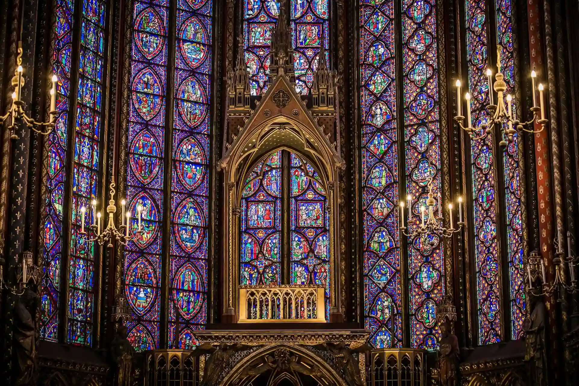 Stained glass cathedral